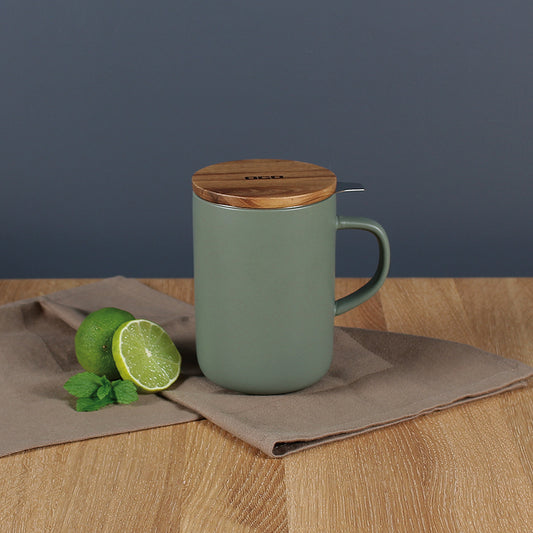 Scandinavian tea mug with infuser