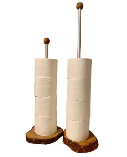 Porte-papier toilette petit, bois d'olivier - ALLWENEEDIS